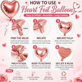 Valentine's Day Balloon Arch Kit, Red and Pink Balloons, 137 Pcs
