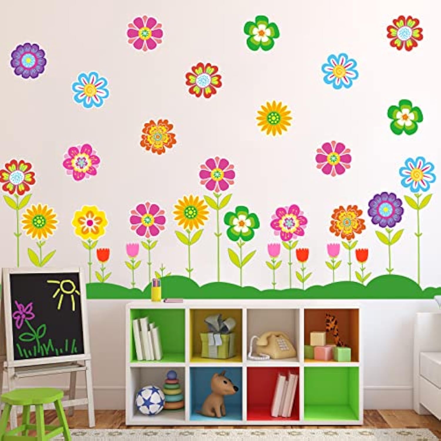 45 Pcs Spring Flower Cutouts Bulletin Board Decorations Springtime Cut-Outs For Classroom School Home Party Décor
