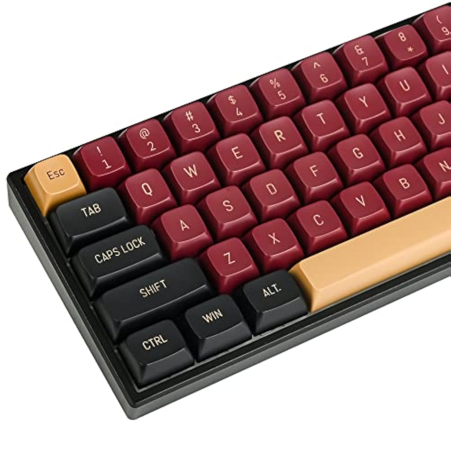 Pbt Red Samurai Keycaps, 160 Keycap Set Double Shot Keycaps, Csa Profile, Cust
