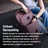 Osprey Aoede Slim SyncPack Backpack with Laptop Sleeve, Antique Blue