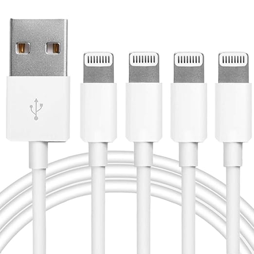 4 Pack Apple MFi Certified Lightning to USB Charging Cable 3.3FT Fast Charger for iPhone 14 13 12 11 iPad