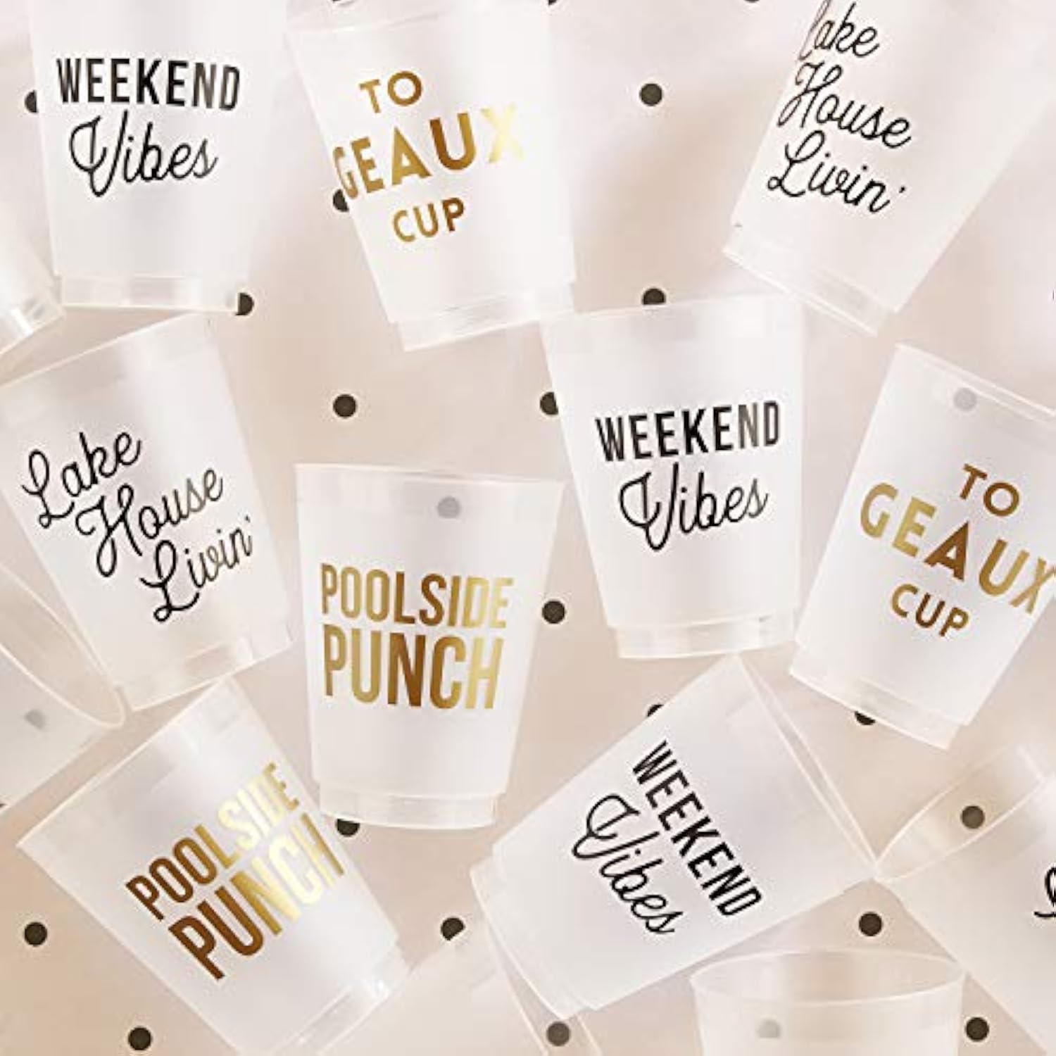 Santa Barbara Design Studio SIPS Drinkware 16-Ounce Frosted Plastic Cups, 8-Count, Lake House