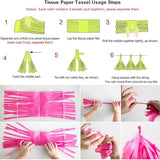 Gender Reveal Tissue Paper Tassel Banner for Wedding,Birthday,Baby Shower Party Decorations?DIY Kits?Pink?Blue?Silver?15PCS