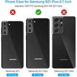 Samsung Galaxy S21 Plus 5G Leather Wallet Case With Tempered Glass, Card Holder, Stand - Women'S Purple