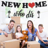 Glitter New Home Who Dis Banner Funny Housewarming Party Decor