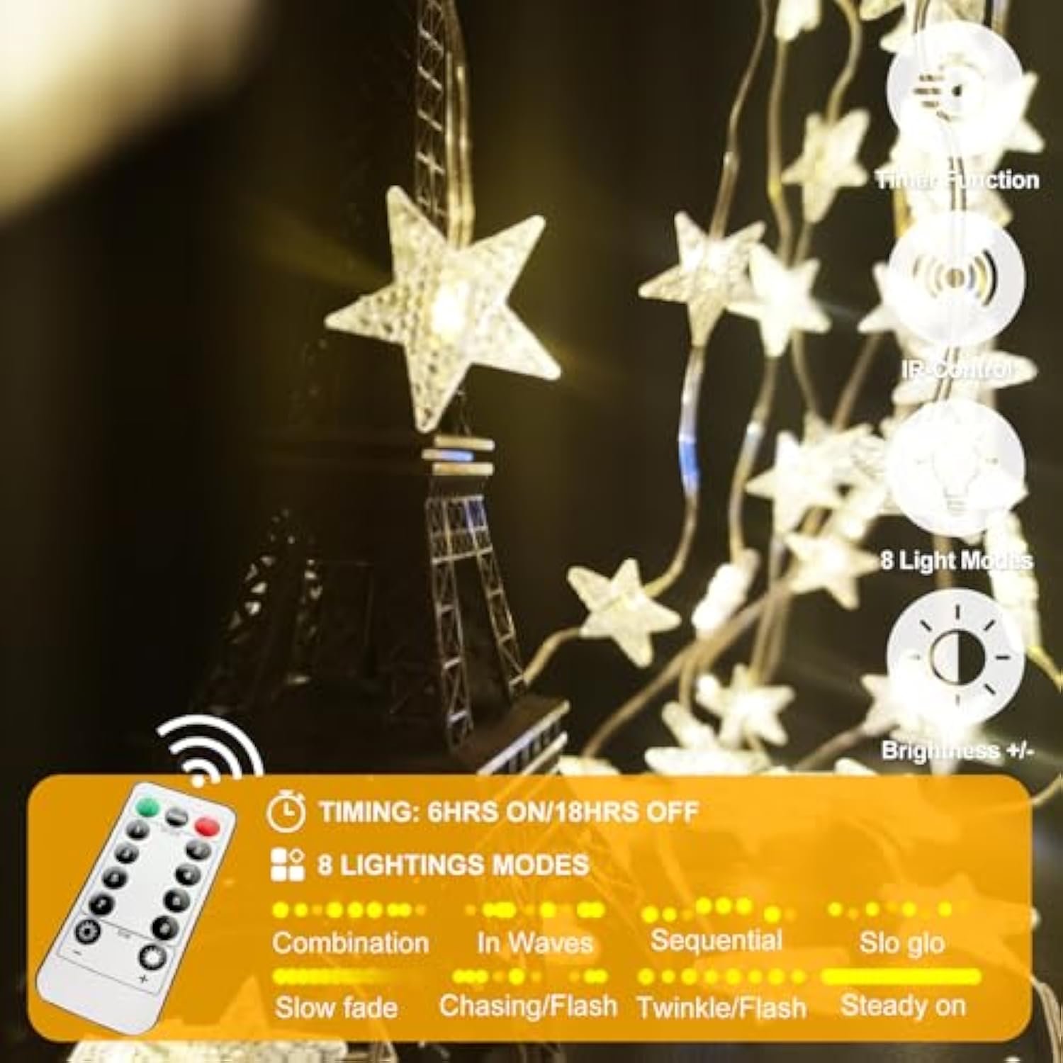 Star Curtain Lights Hanging Star Light For Window 70 Stars String Lights For Wall Décor Usb Plug In 8 Modes Twinkle Fair
