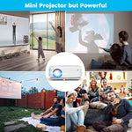 Mini Projector, Hd Portable Projector 1080P Full Hd Supported, Movie Projector Compatible With Smartphone & Tablet Tv Stick Laptop Hdmi Usb Av, White