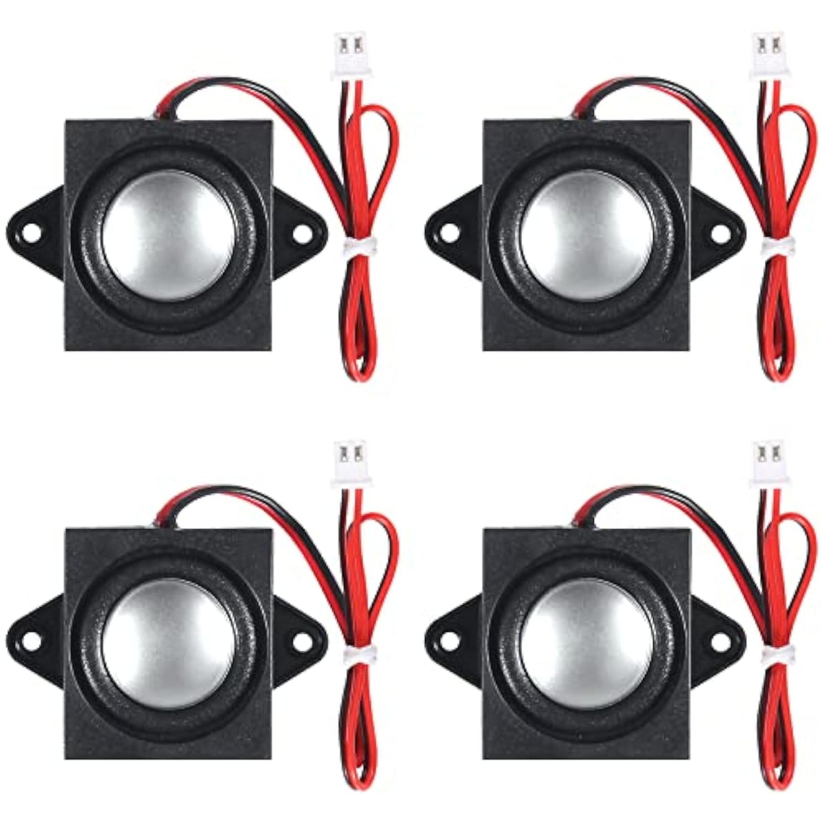 4 Pcs Speaker 3 Watt 8 Ohm Mini Speaker 8Ohm 3W Loundspeaker Micro For Arduino With Jst-Ph2.0 Interface For Small Electronic Projects Advertising Machines Lcd Tv Monitors