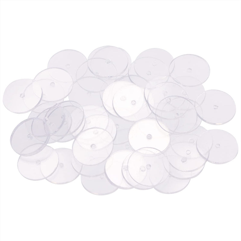 50Pcs Clear Disc Pads To Stabilize Earrings, Plastic Discs For Earring Backs A