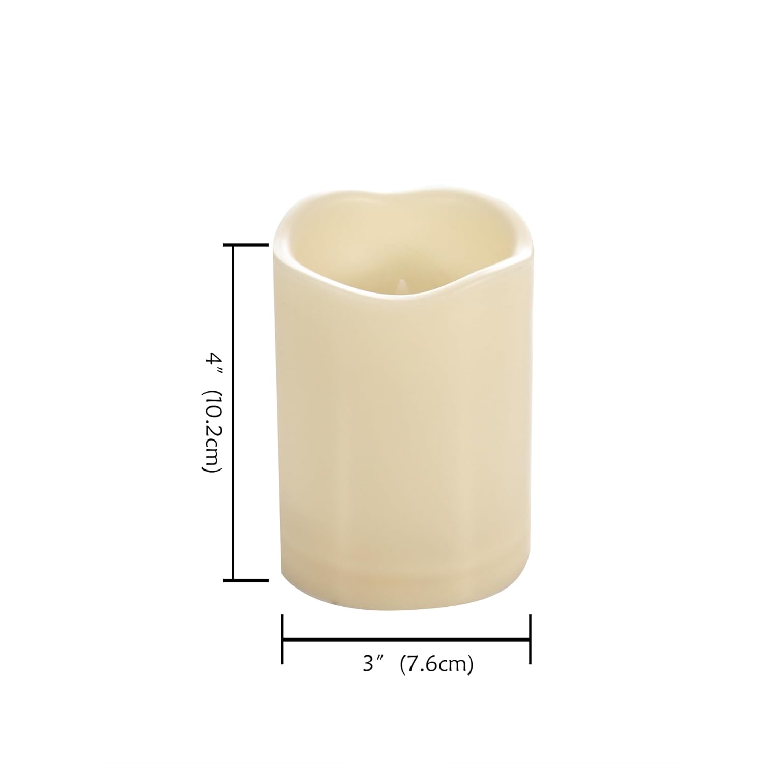 CANDLE CHOICE Waterproof Outdoor Battery Operated Flameless Candles with Timer Flickering Plastic Resin Electric LED Pillar Lights for Lantern Patio Garden Wedding Party Decorations 3x4 Inches 2 Pack
