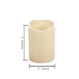 CANDLE CHOICE Waterproof Outdoor Battery Operated Flameless Candles with Timer Flickering Plastic Resin Electric LED Pillar Lights for Lantern Patio Garden Wedding Party Decorations 3x4 Inches 2 Pack
