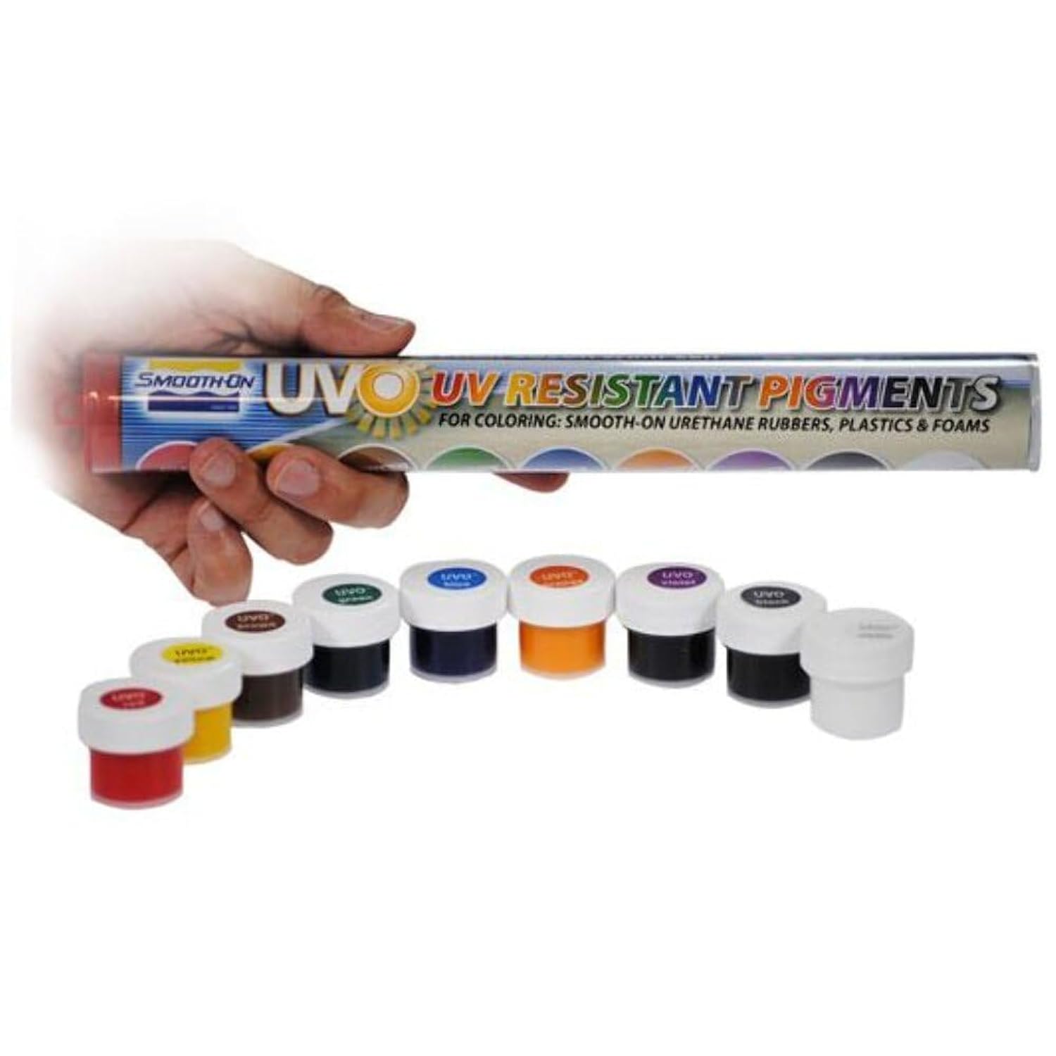 UVO Colorants - UV Resistant Colorants for Epoxy or Urethane Materials - 9 Pack Sampler Tube
