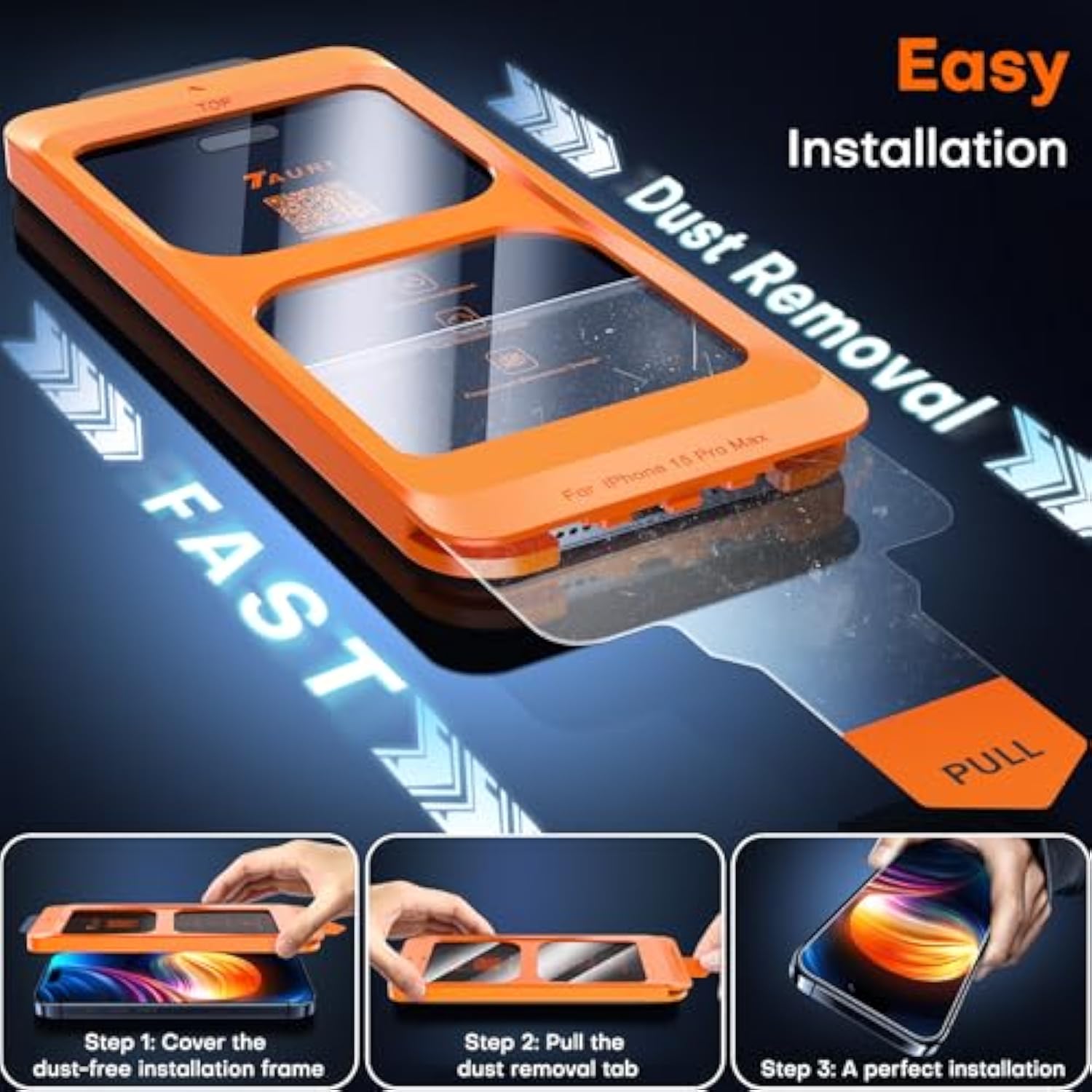 3 In 1 For Iphone 15 Pro Max Privacy Screen Protector, 2 Pack Tempered Glass Film Anti-Spy + 1 Dust Free Installation Tool, [Front Hd Side Anti-Peep] No Bubbles Full Coverage Micro-Curved Edges