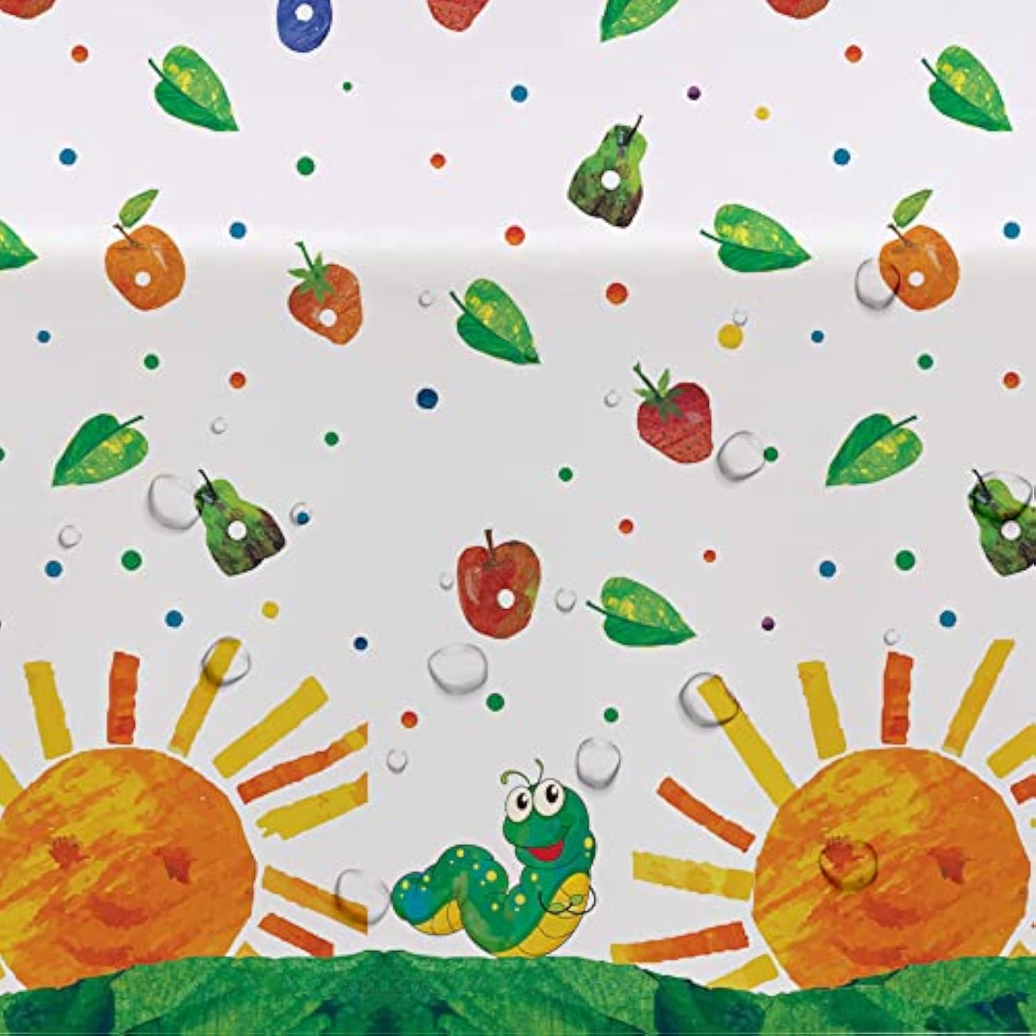 Hungry Theme Caterpillar Party Tablecloth Decorations - Disposable Caterpillar Birthday Table Cover Party Supplies For Birthday Baby Shower - 3 Pack (54In X 108In)