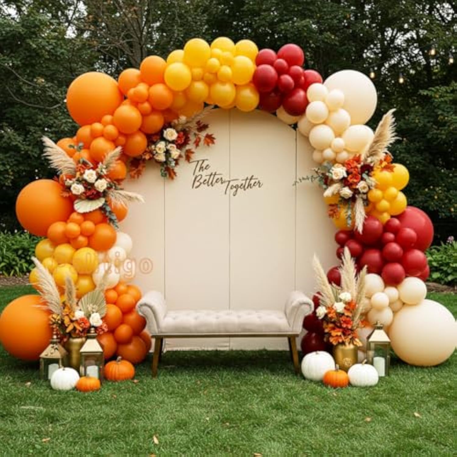 Fall Balloon Arch Kit: Burnt Orange, Yellow & Ivory Party Decor