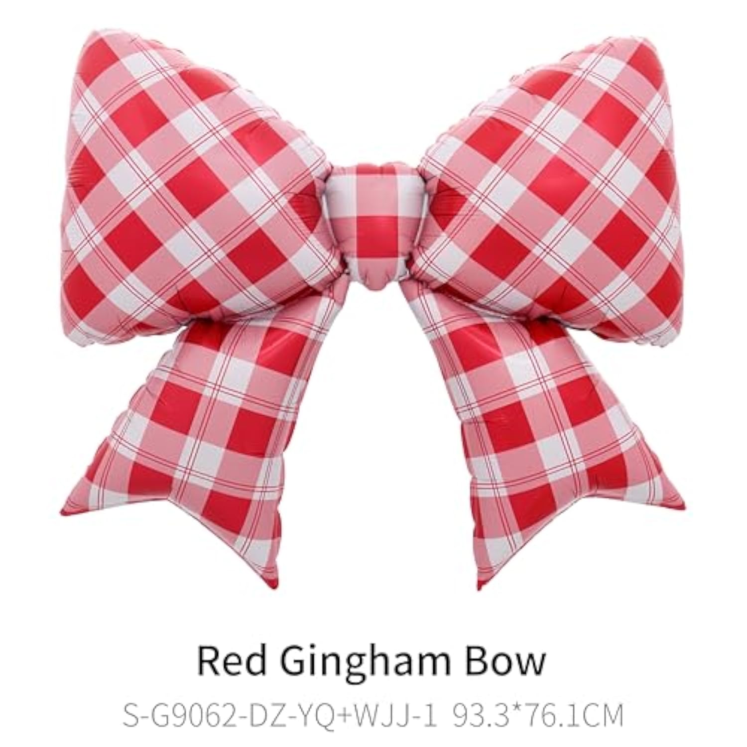 4Pcs Gingham Bow Balloons For Spring Picnic, Bbq, Lawn Party,Summer Wedding/38Inch Green Red White Checkered Bow Decor/Valentine’S Day, Pizza Diner Theme, Outdoor Christmas Celebration Decorations