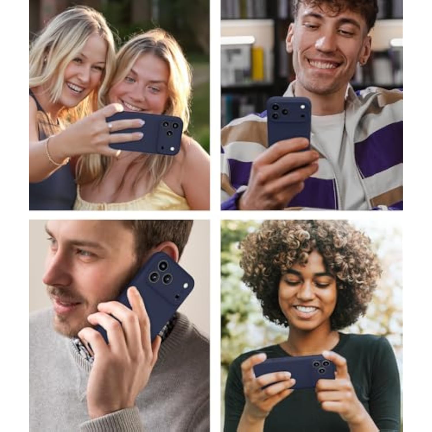 Midnight Blue Magnetic Case for iPhone 17 Pro, Compatible with Magsafe, Classic Liquid Silicone Phone Case with Integrated Camera Control Button and Anti-Scratch Microfiber Lining