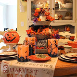 Halloween Flickering Flameless Candles with 6 Hour Timer, Battery Operated LED Real Wax Candles Set of 3 Halloween Home Decoration Gifts(3 x 4 5 6 Inch)