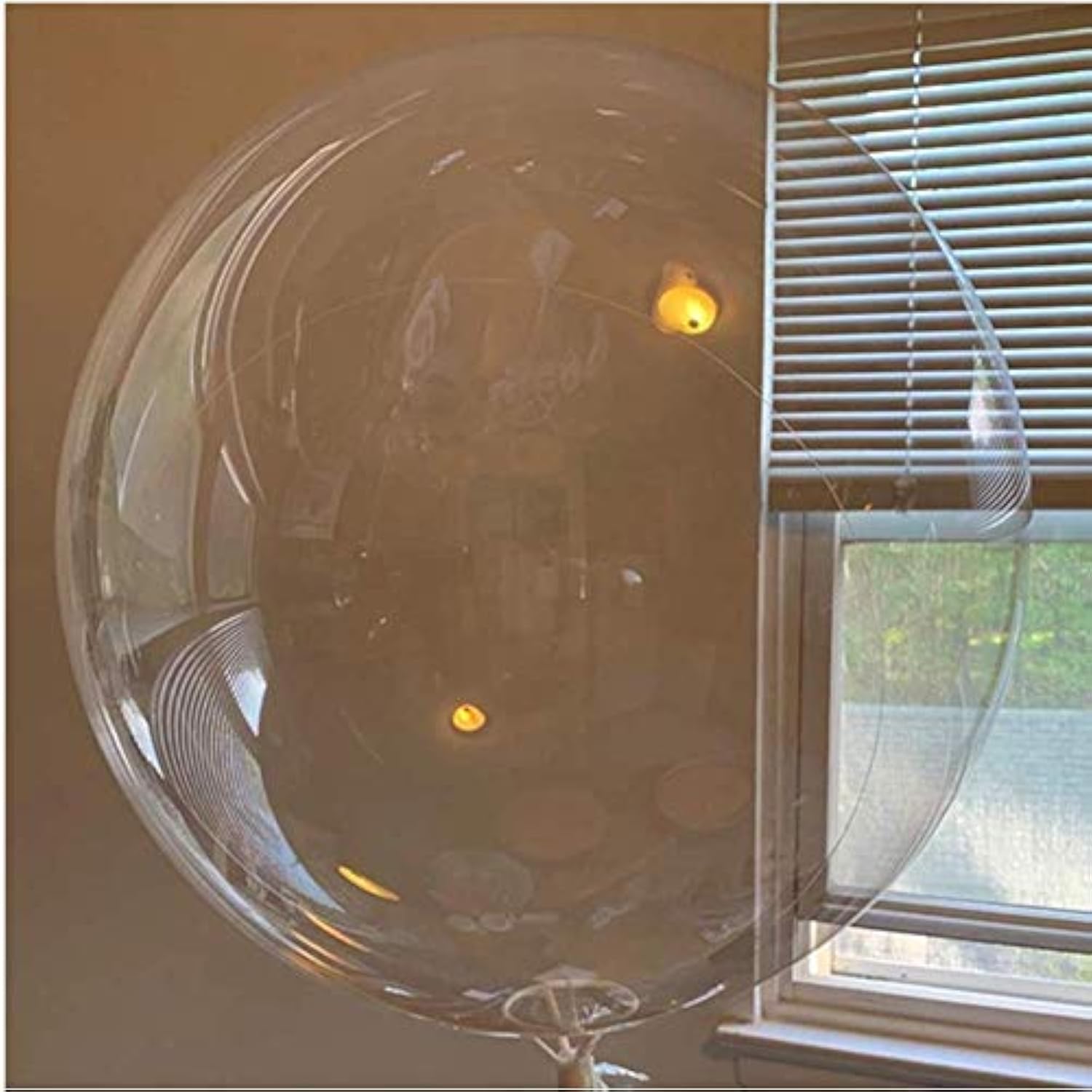 15pcs 20" Clear Pre-Stretched Bobo Balloons for Christmas & New Year Décor