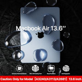 Compatible For Macbook Air 13.6 Inch Case M4 M3 M2 2025 2024-2022 Release Model A3240 A3113 A2681, Sturdy Protective Hard Shell Case Cover For Macbook Air 13 Inch