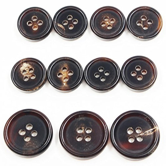 11 Pieces Genuine Natural Horn Blazer & Suits Button Set - For Blazer,