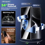 For Samsung Galaxy S25 Ultra Privacy Screen Protector - [24° Anti-Spy] [0.02S Fingerprint Unlock] [Auto Dust Remove] [Zero Bubble] Top Durable 9H+ Tempered Glass Case Friendly, 2 Pack