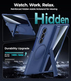 Magnetic for  Galaxy Z Fold 7 Case with Built-in Privacy Screen Protector, [Compatible with MagSafe] with Hidden Kickstand & Hinge Protection