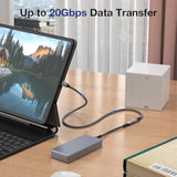 90 Degree Usb C Extension Cable 1Ft,Up&Down Pd 100W Usb 3.2 Gen2 20Gbps Type C