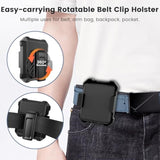 Motorola Razr 2024 Case with Clip, Screen Protector & Belt Holster Combo Black