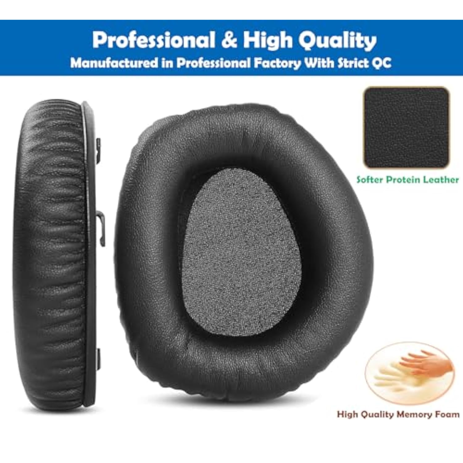 Professional Earpads Cushion&Headband Replacement Compatible With Sennheiser Hdr165 Hdr175 Wireless Headset Ear Pads With Skin-Friendly Leather And Memory Foam