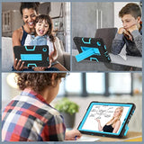 Case For Tcl Tab 8 Le 9137W / Tab 8 Wifi 9132X,Heavy Duty Rugged Shockproof Case With Hand Strap Shoulder Strap Kickstand Case For Tcl Tab 8 Le 9137W / Tab 8 Wifi 9132X Black+Blue