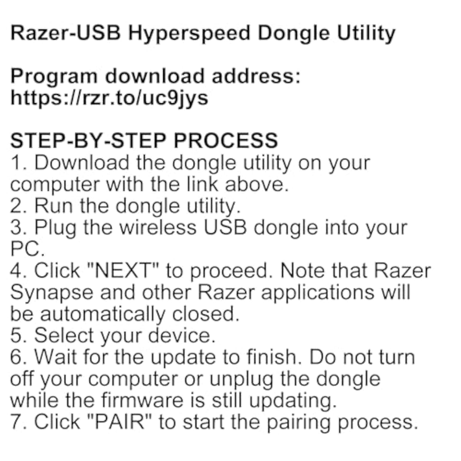 Usb Dongle Signal Mouse Receiver Adapter Replacement For Razer Deathadder V3 Pro Wireless Gaming Mouse (Black)