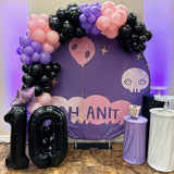 Halloween Balloons 60pcs Black Pink Purple Latex Balloons for Witch Theme Party Decor