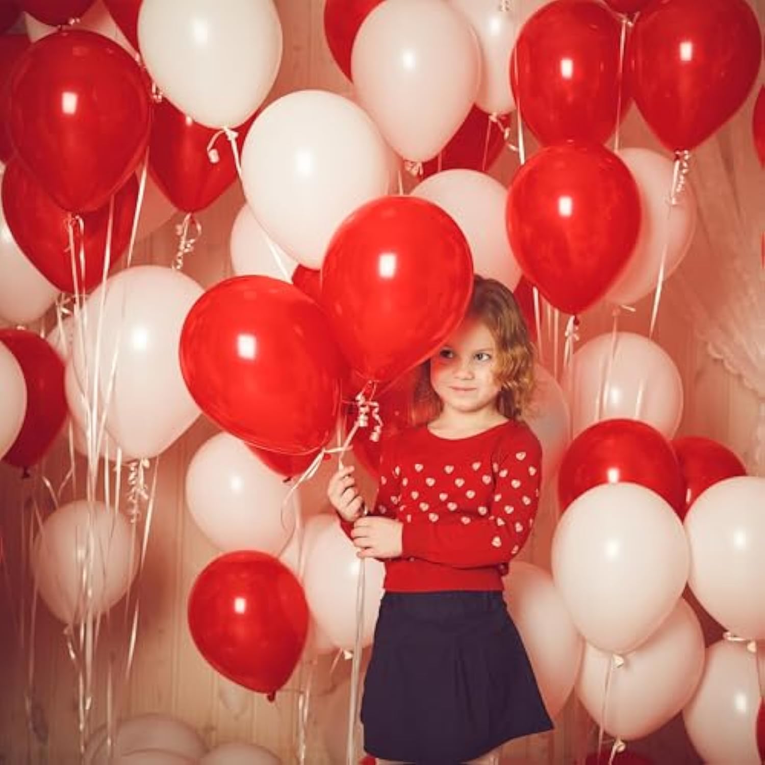 100 Pcs Red 12" Latex Balloons Helium Quality with 66ft Ribbons Party Decor