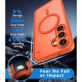 Samsung Galaxy S25 FE Orange Magnetic Case with Shockproof Protection