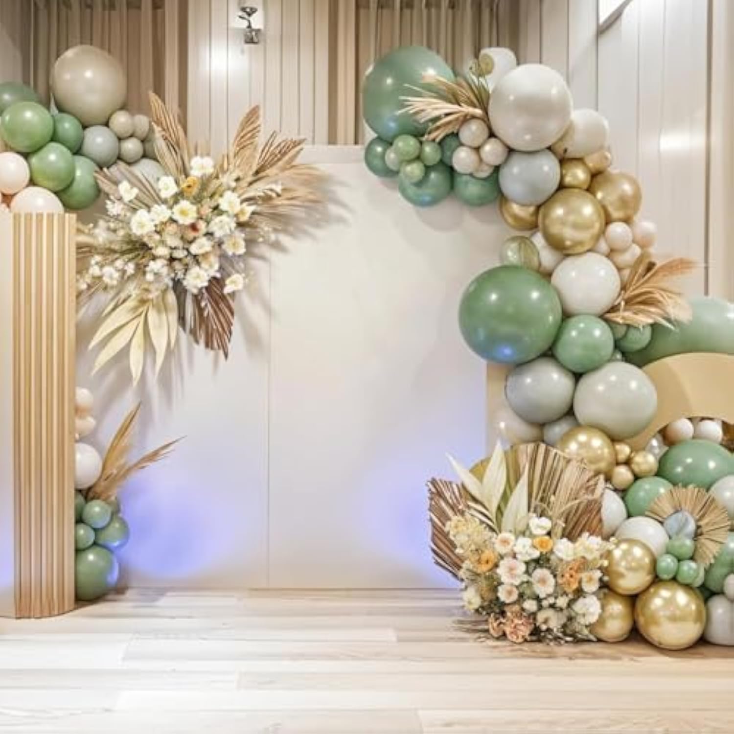 122pcs Sage Green Balloon Arch Kit for Baby Shower, Wedding & Party Decor