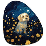 Small Mouse Pad 6 X 7 Inch, Irregular Mini Mouse Pad With Non-Slip Rubber Base, Waterproof Compact Mouse Mat For Laptop Computer Wireless Mouse Keyboard Home Office Travel, Starry Sky Dog