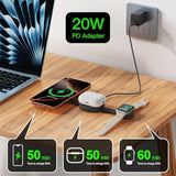 2025 Travel Magnetic Wireless Mag-Safe Maggo Ufo 3 In 1 Charging Station For Apple Multiple Devices - Fast Charger Iphone 16 15 14 13 12 Pro Max Plus, Charging Pad For Apple Watch Air Pods (Black)