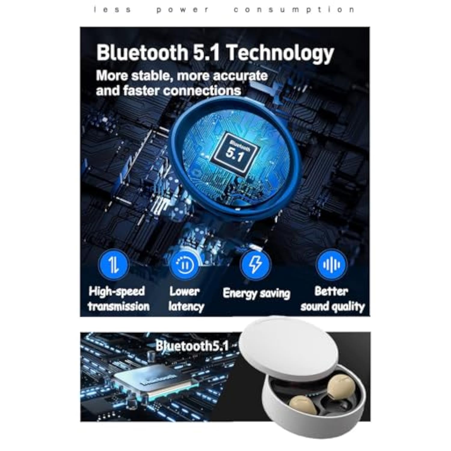 Invisible Earbuds Small Mini Wireless Bluetooth Earpiece Phone Discreet Earbud