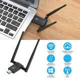 Usb Wifi Adapter Gaming 1200Mbps -Dual Band 2.4G/5G Wifi Ac Wireless Network C