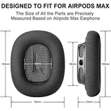 Replacements Earpad Covers For Airpod Max Headphones, 1 Pair - Premium Durable Fabric Material (Blue)