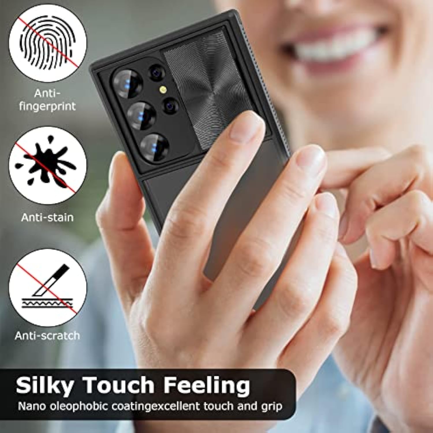 Samsung Galaxy S23 Ultra Case with Slide Camera Cover