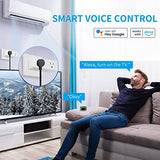 Dual Smart Plug, 15A Wifi Outlet Extender, Smartlife App Control, Schedule Timer Function, 2-In-1 Compatible With Alexa, Google Home Assistant, No Hub Required, Etl&Fcc, 2.4G Wifi Only, 2-Pack