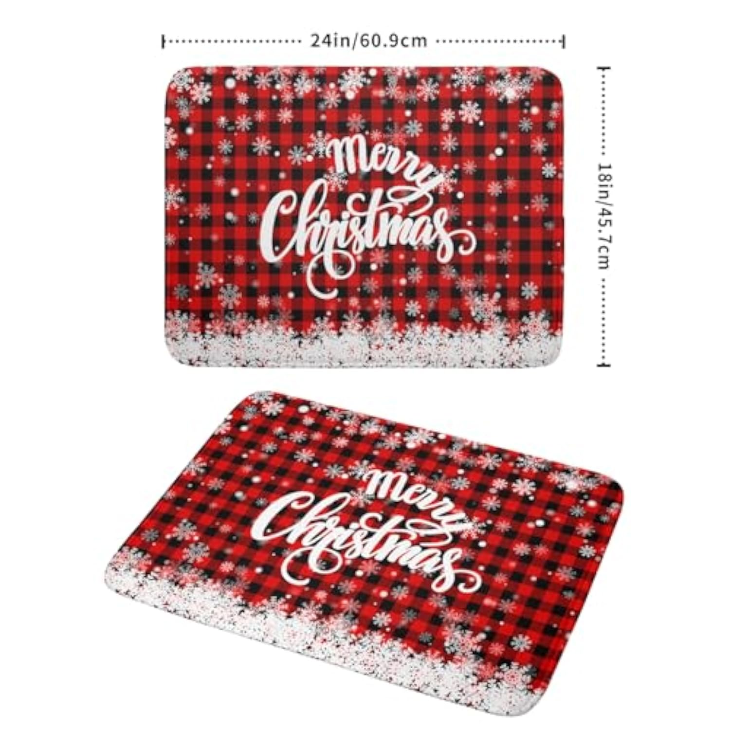 Christmas Dish Drying Mats For Kitchen Counter 18"X24" Merry Christmas Snowflake Microfiber Reversible Drying Mat Kitchen Accessories Christmas Dish Drainer Pad For Coffee Bar Tableware Protector