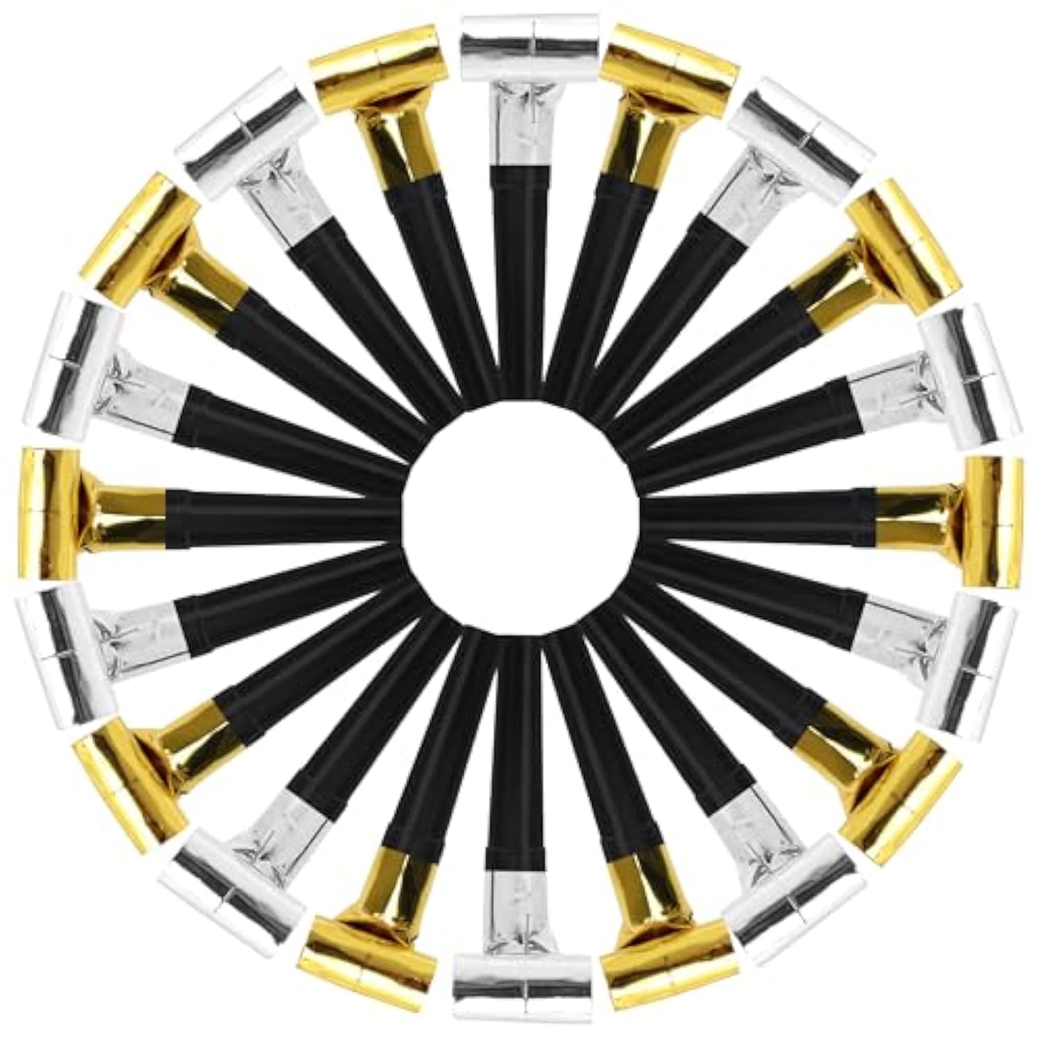 30 Pc Gold Silver Party Blowers Noise Makers for New Year Birthday Wedding