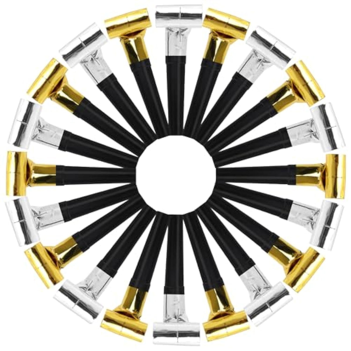 30 Pc Gold Silver Party Blowers Noise Makers for New Year Birthday Wedding
