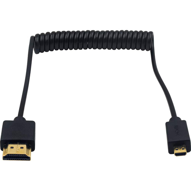 Micro Hdmi To Hdmi Coiled Cable, Hdmi To Micro Hdmi Coiled Cable, Extreme Slim