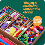 Arts And Crafts Vault - Craft Supplies Kit In A Box For Kids Ages 4 5 6 7 8 9 10 11 & 12 Year Old Girls & Boys - Crafting Set Kits - Gift Ideas For Kid Art Activity Gifts
