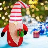 4 Ft Christmas Inflatable Gnome Outdoor Decoration Lighted Decoration Outdoor, Xmas Blow Up Gnome For Holiday Christmas