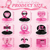 9 Pcs Breast Cancer Awareness Honeycomb Centerpiece Breast Cancer Decor